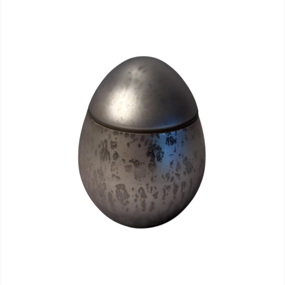 Silver Egg-Shaped Decorative Candle By SDS for HD